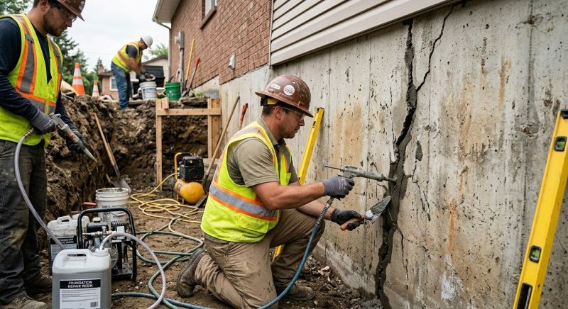 Cracked Foundation Repair in Berkey, OH