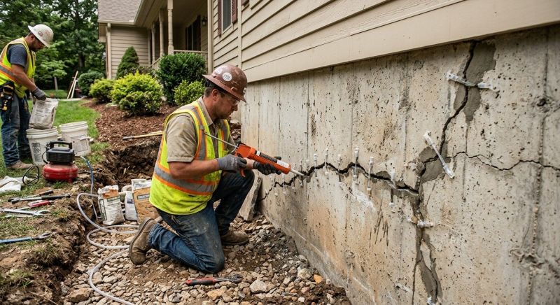 Cracked Foundation Repair in Ida, MI