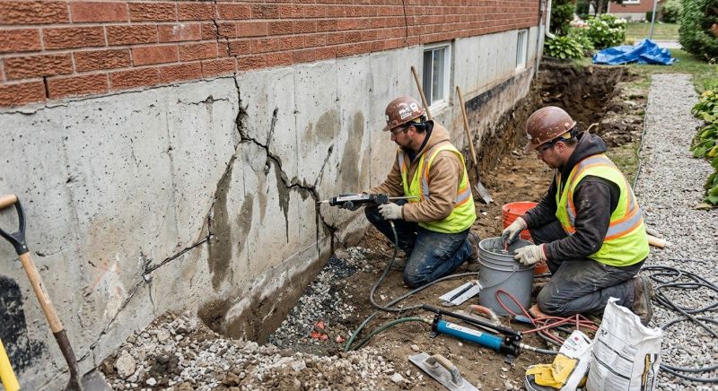 Cracked Foundation Repair in Lambertville, MI