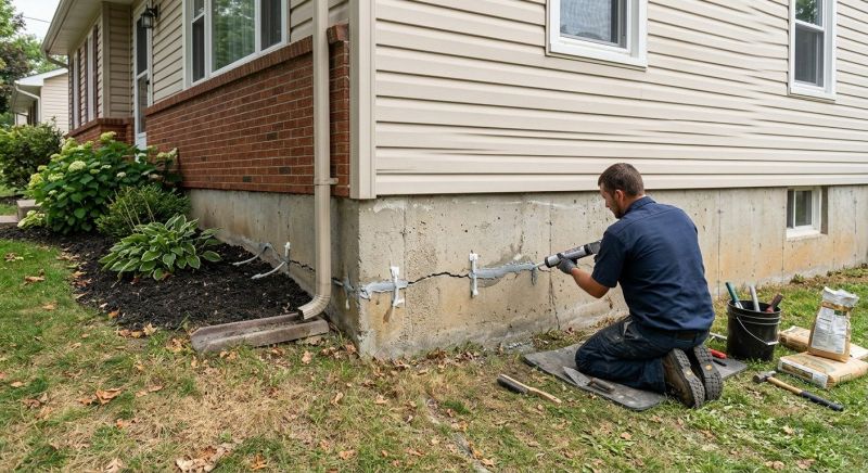 Cracked Foundation Repair in Saline, MI