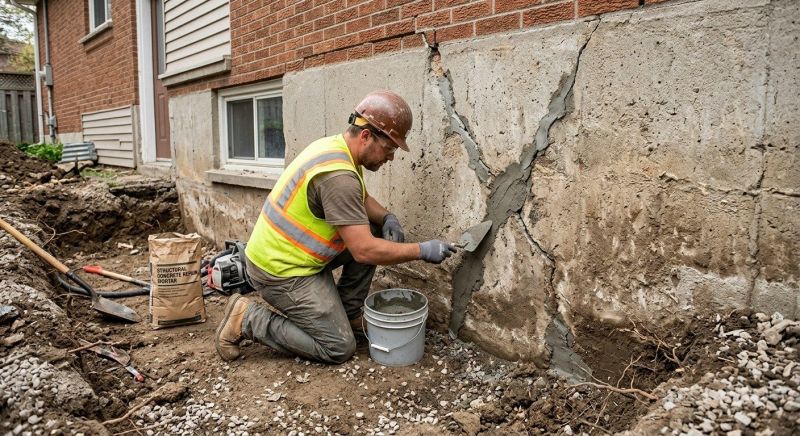 Foundation Crack Repair in Manchester, MI