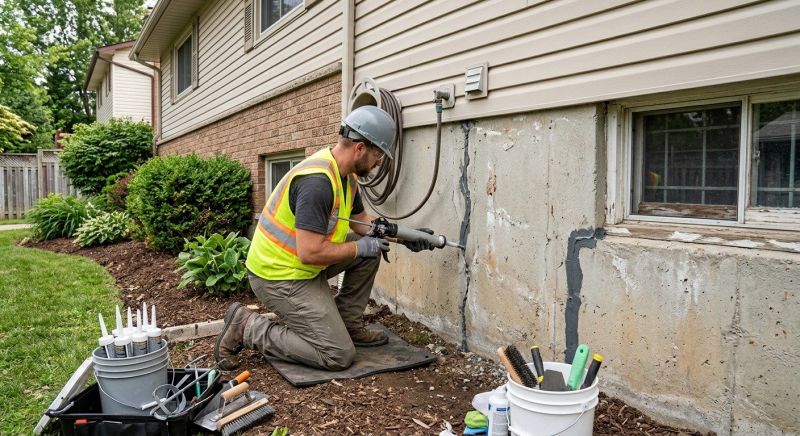 Foundation Crack Sealing in Lenawee County, MI