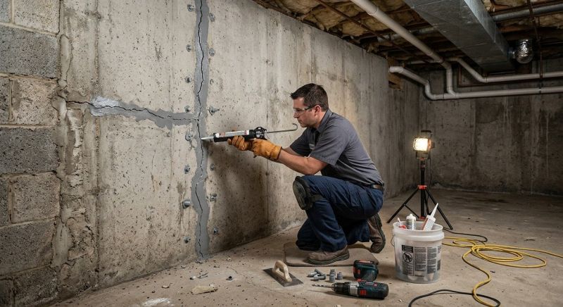 Foundation Crack Sealing in Lenawee County, MI