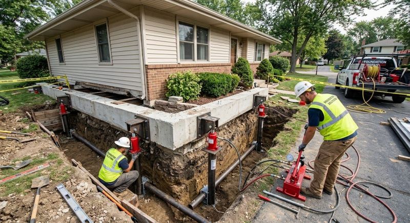 Foundation Jacking in Dundee, MI