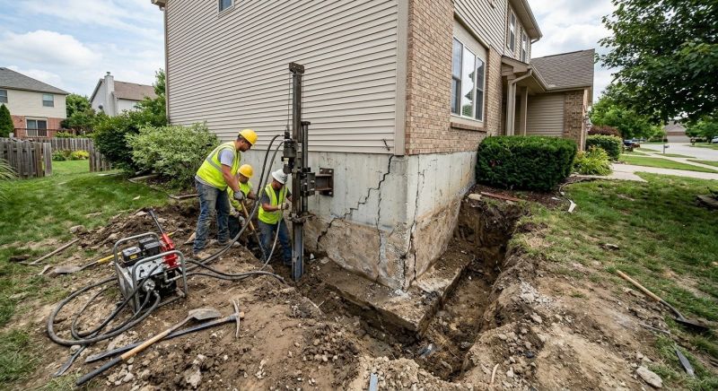 Foundation Stabilizing in Brooklyn, MI
