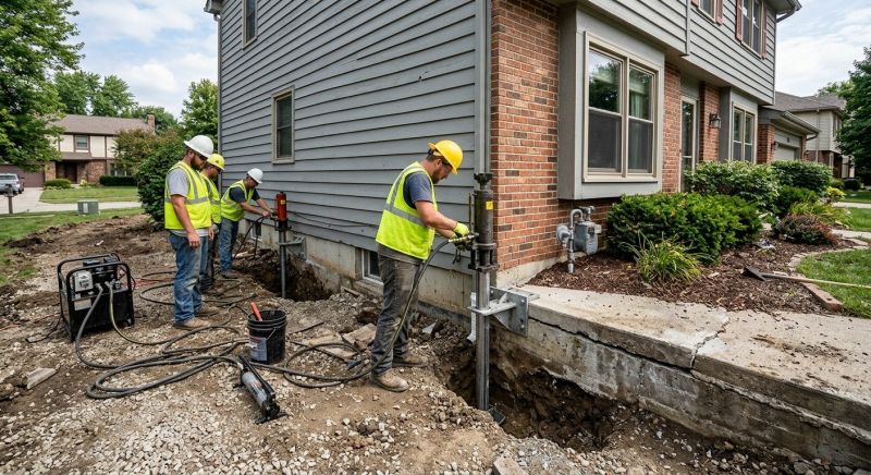 Foundation Stabilizing in Brooklyn, MI