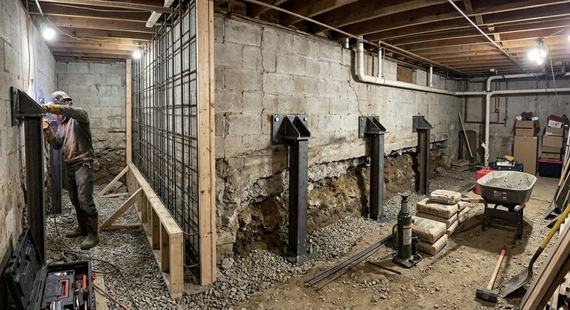 Foundation Stabilizing in Tecumseh, MI