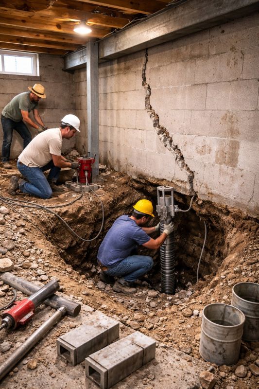 Foundation Structural Repair in Milan, MI