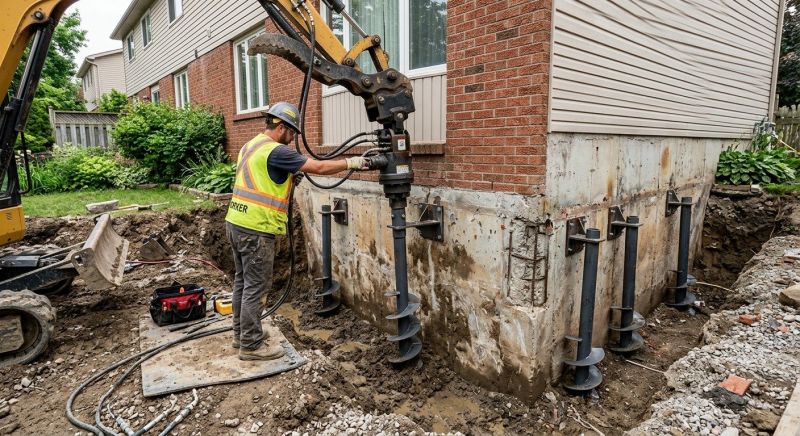 Helical Piers Installation in Lenawee County, MI