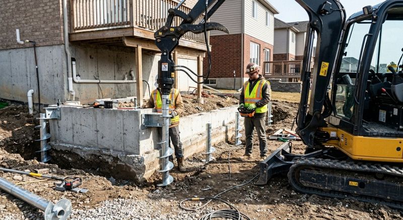 Helical Piers Installation in Lenawee County, MI