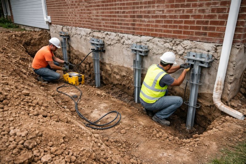 Helical Piers Installation in Lenawee County, MI