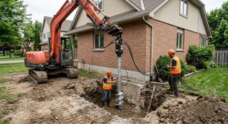 Helical Pile Installation in Lenawee County, MI