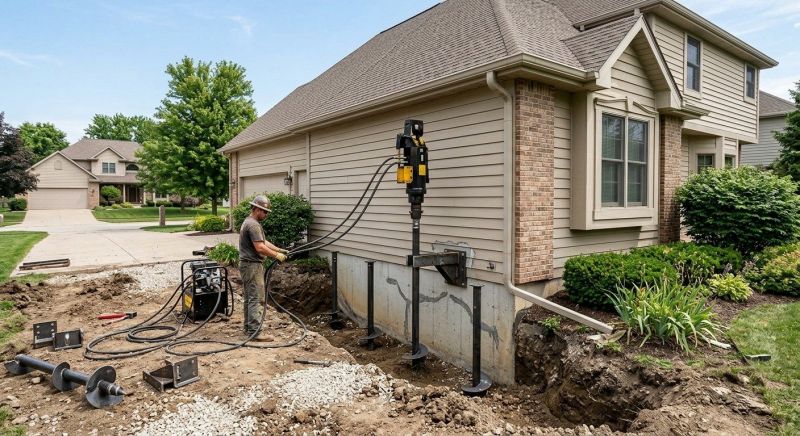 Helical Pile Installation in Lenawee County, MI