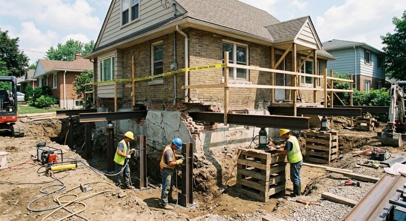 House Foundation Repair in Brooklyn, MI