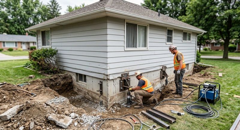 House Foundation Repair in Cement City, MI