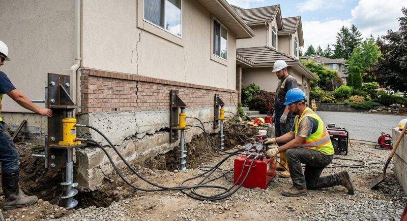 Sinking Foundation Lifting in Lenawee County, MI