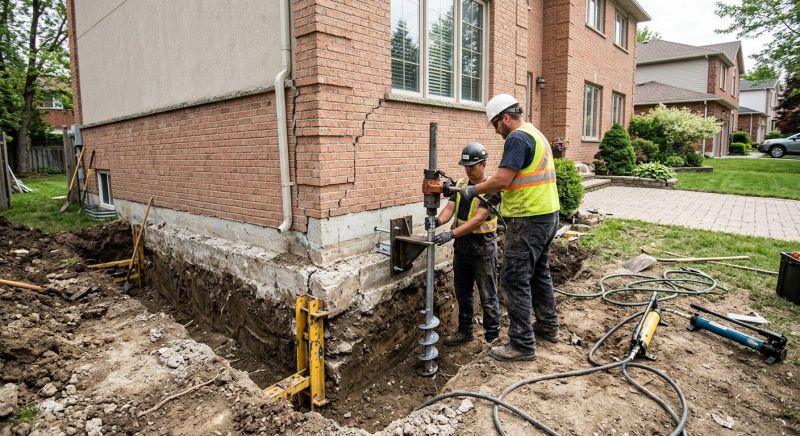 Sinking Foundation Repair in Brooklyn, MI