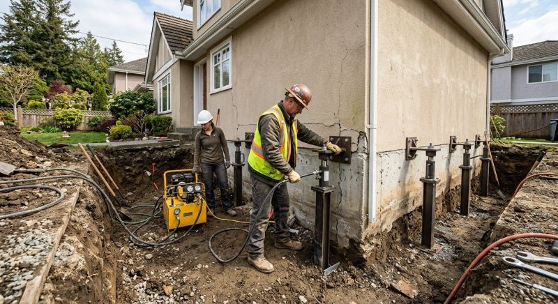 Sinking Foundation Repair in Lenawee County, MI