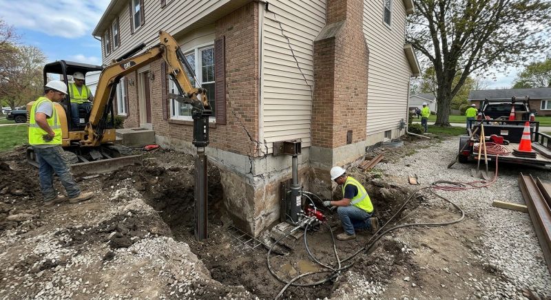 Sinking Foundation Repair in Milan, MI